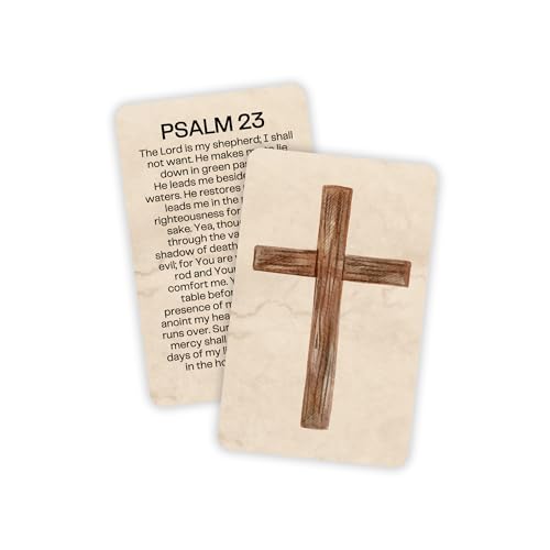 Psalms 23 Prayer Plastic Wallet Card Bible Verse 5pk 3.4x2.1”