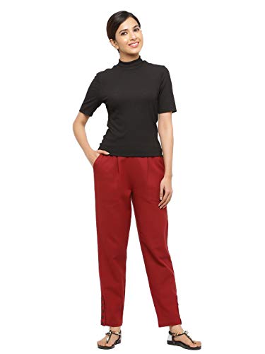 Image of Jaipur Kurti Women's Pleat-Front Regular Pants