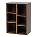 Movian, Libreria con 6 scomparti/scaffalatura in legno/cubo portaoggetti, Scaffalatura libera, Modulare, Altezza ripiano regolabile 3,2 cm, Sala da pranzo cucina, soggiorno - Rack - CFR-9060 - Rovere