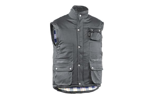 Juba Chaleco multibolsillos 100% algodón, Gris, XL