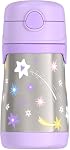 THERMOS Vacuum Insulated Stainless Steel 10oz Straw Bottle, Stars