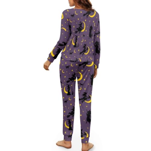 Image of Women's Pajamas Set Soft 2 Piece Loungewear Long Sleeve Pj Set Matching Sleepwear with Pockets for Women Plus Size
