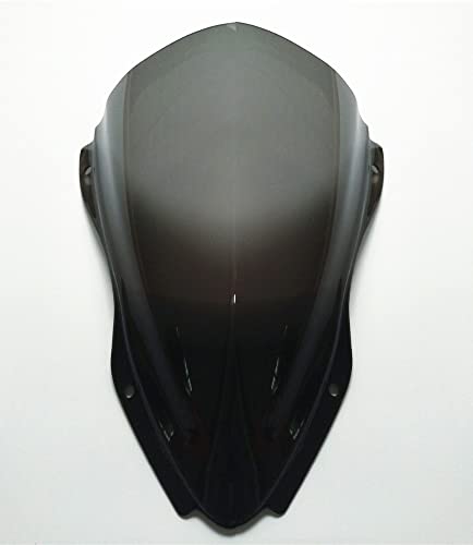 Double Bubble Windscreen for Kawasaki ZX10R ZX-10R 2011-2015 (Black)