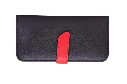 Handmade Genuine Leather Card Wallet for Women Credit Card Id Wallet | Cash Trifold Driver's License Safe Compact Size | Gift for Valentine Day | Father's Day | Birthday | Raksha Bandhan | Black4