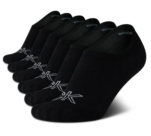 Calvin Klein Women's Socks - Comfort Cuff Sneaker Liner (6 Pack), Size 4-10, Black Logo