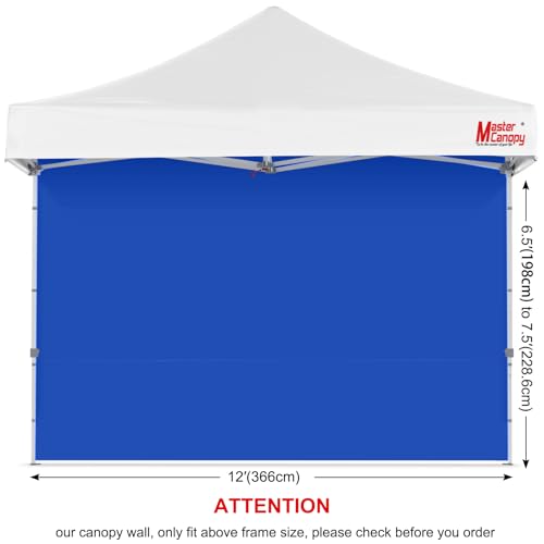 Image of MASTERCANOPY 12x12 Pop Up Canopy Sidewall Only 1-Pack Blue