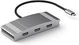 WJESOG USB C to 3 HDMI Adapter,Type C Multi Monitor 3 Port,Support Dual 4K@60Hz or One 4K@60Hz and Two 4K@30Hz