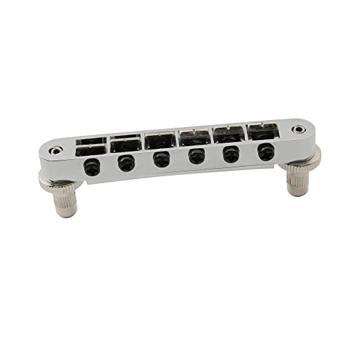 Wilkinson WOGB1 52mm(2-3/64 inch) Nashville Tune-O-Matic Bridge for USA Les Paul Epiphone SG Electric Guitar Chrome - Image 3