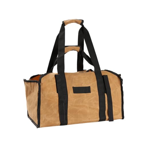 Mikinona 1Pieza Bolsa De Almacenamiento Gran Capacidad Portátil De Transporte Para Astillas De Madera Con Asas Dobles Para Exteriores y Camping