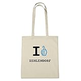 100% Baumwolle JOllify ZEHLENDORF Umwelttasche Jutetasche B70jute - Farbe: natur: I like - Ich mag