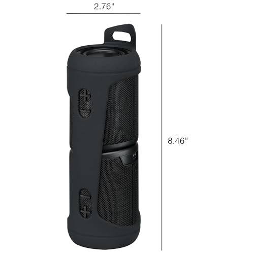iLive Magnetic + Portable Wireless Bluetooth Speaker Set with Fabric and Rubberized Coating Carry Strap and TWS System, Black, Pair, ISB2133B - Thumbnail 6