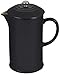 Le Creuset Cafetera francesa con prensa de acero inoxidable, 800 ml, Cerámica de gres, Negro