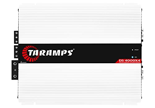 Taramp's DS 4000x4 2 Ohm 4000 Watts Rms 4 Channels of 1000x4 Watts Car Audio Amplifier Class D Full Range Crossover Fixed RCA/High Level Input System