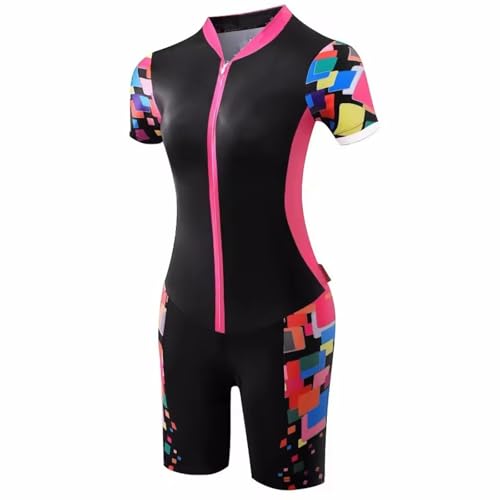 Combinaison de cyclisme à manches longues femme XS-3XL combi vélo rose confort