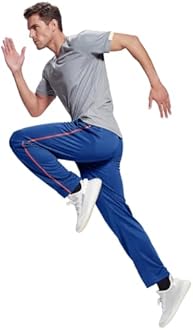 MAGNIVIT Men's Lightweight Sweatpants Loose Fit Open Bottom Mesh Athletic Pants with Zipper Pockets