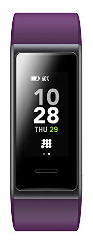 Cubitt CT1 Fitness Tracker, Activity Tracker with Heart Rate Monitor, Pedometer Watch with Sleep Monitor, Step Calorie Counter, IP68 Waterproof, Smart Bracelet for Men and Women (Purple Color)