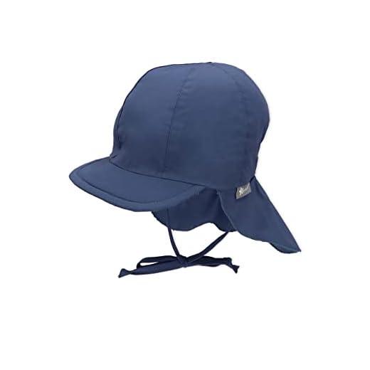 Sterntaler Schirmmütze Nacken Basic - Unisex Baby- und Kinder Mütze mit Nackenschutz - UV-Schutz 50+ Hut aus Popeline (Bio) - leichte Sommer Kopfbedeckung mit Gummiband - blau, Größe 55