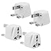 Produktbild INTIRILIFE 4X Steckdosen Adapter in Weiss  4er Set UK Typ G Steckdosen Stromadapter Reisestecker für z.B. Deutschland, Italien, Spanien, Frankreich  Typ G Reiseadapter Netzstecker Converter
