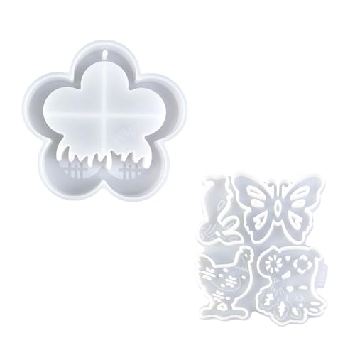 Ralondbey - Moldes de silicona para nido de pájaros y candelabros (2 unidades)