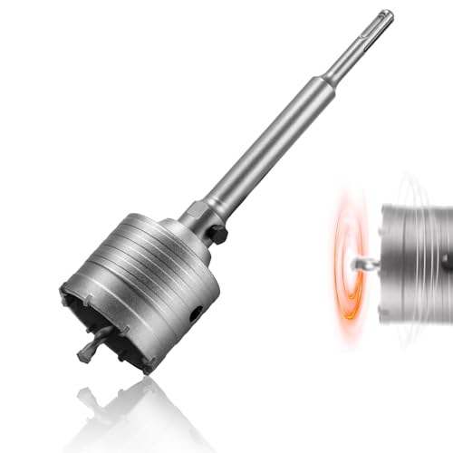 HAIMAYEE Sega Fresa a Tazza Carotatrice Muro Cemento Ø 70mm con Adattatore SDS PLUS Punta Centraggio Seghe a Tazza per Muro