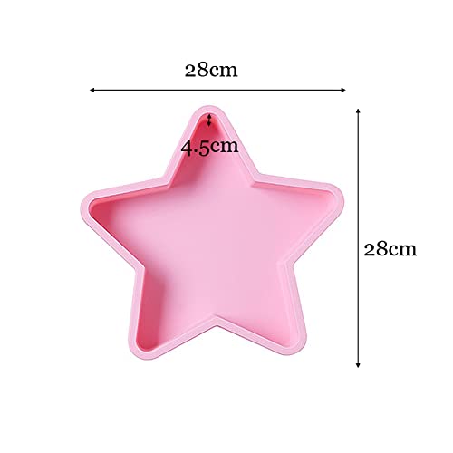 2 Peças Moldes De Silicone Em Forma De Estrelas De Tamanho Grande De 11 Polegadas Para Assar, Fazer