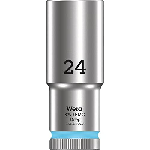 Wera 05004563001 8790 HMC Deep Steckschlüsseleinsatz 1/2", Cyan, 24.0 mm