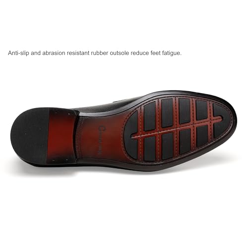 Men's Penny Loafer, Leather Slip-On Loafer Dress Shoes for Men Black4