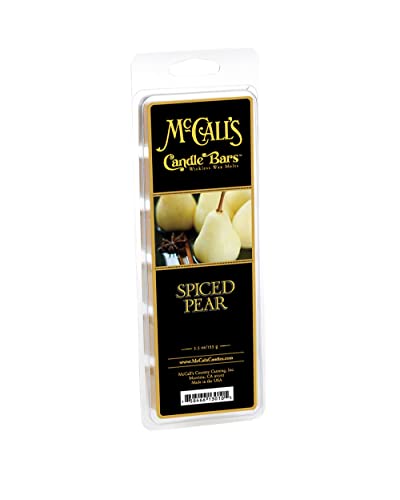 McCall's Candle Bars | Spiced Pear | Highly Scented & Long Lasting | Premium Wax & Fragrance | Made in The USA | 5.5 oz