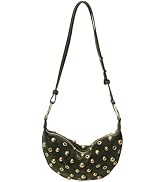 OWGSEE Studded Purse Trendy Studded Handbag Hobo Crescent Bags Y2K Shoulder Bag Suede Purses for ...