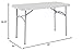 Office Star Resin Multipurpose Rectangle Folding Table for Indoor or Outdoor Use, 4 Feet x 2 Feet