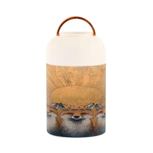 Tarro aislado para comida caliente Boho Fox, recipiente de almuerzo de 500ml 3