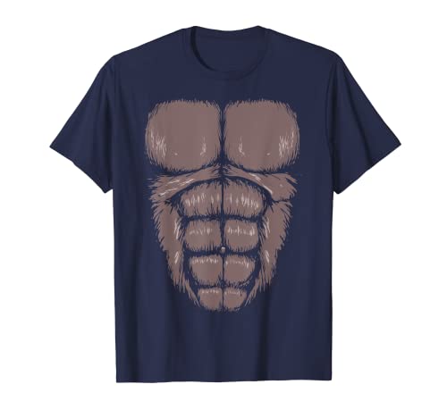 Gorilla Chest Muscles Abs - Disfraz de Halloween Camiseta