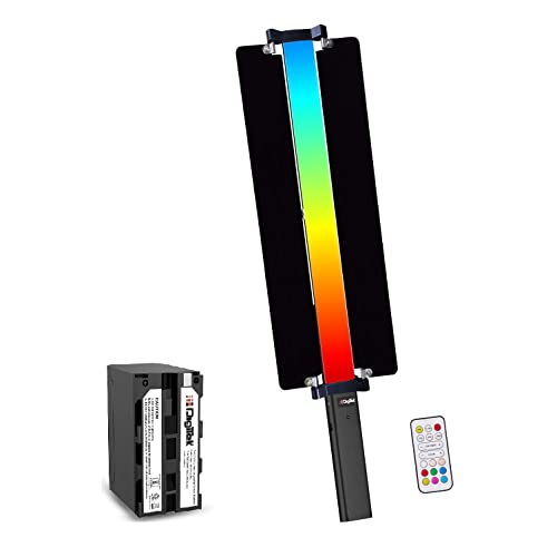 Image of DIGITEK DSL-20WB RGB Pro Combo Portable Handheld RGB LED Light Wand with Bran Door, NP F750 Battery & Remote for YouTube, Photo-Shoot, Video Shoot, Live Stream, Compatible with Smart Phone & Cameras