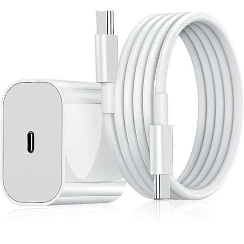 Image of HANYCONY 20W PD USB-C Fast Charging Adapter with C to C Nylon Cable | Designed for iPhone 16 15 Series & iPad Pro Air 5 Mini | Up to 27W PD Power Output| Original Charging Speed