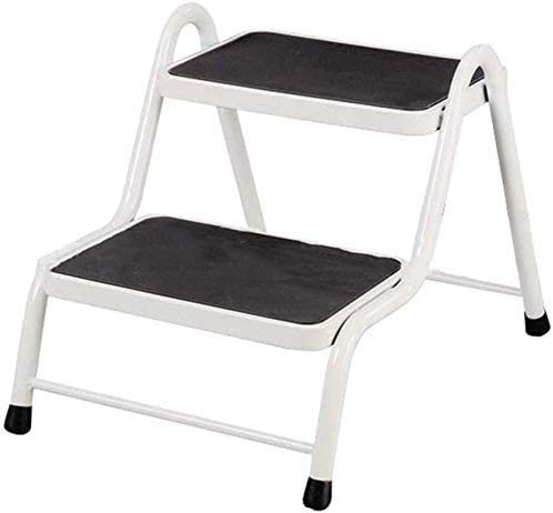 Escabeau deux marches portable et multifonctionnel en métal léger pour chambre d'enfant