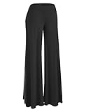 Made By Johnny MBJ WB1104 Womens Wide Leg Palazzo Lounge Pants XXL Black