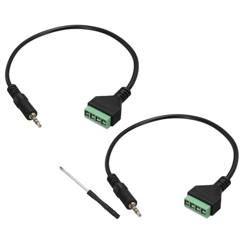 Cable de audio Jack 3.5mm PLATINADO 2 unidades 30cm miniatura 1