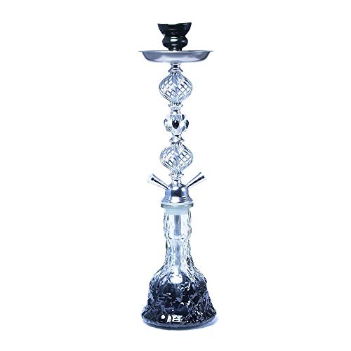 JYXZM Shisha Wasserpfeife, Aluminium Shisha Deluxe 2 Schlauch 53cm Tragbare Shisha Shisha Bongs mit Silikon Tabakkopf… – Bild 6