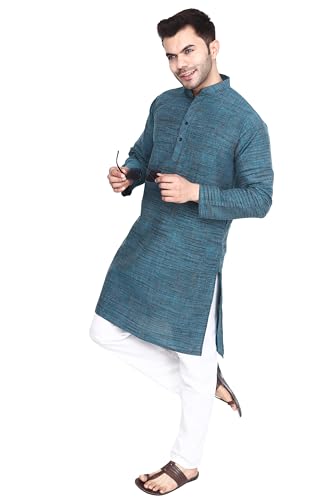 Image of Men's Khadie Cotton Relaxed Straight Kurta