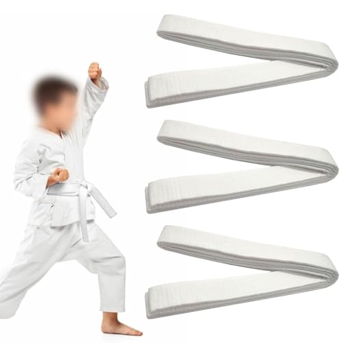 XPEX 3 Piezas 2M Blanco Taekwondo Judo Karate Cinturón Artes Marciales Karate Judo Algodón Taekwondo Belts Niños Adultos Cinturón De Artes Marciales