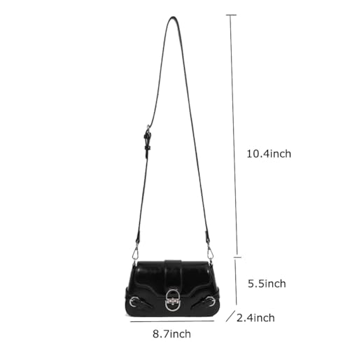 Patent Leather Y2K Purse for Women Shoulder Bag Goth Trendy Small Crossbody Purse3