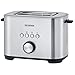 Produktbild SEVERIN Toaster mit Bagel-Funktion, geeignet für 2 XXL-Toastscheiben, Toaster mit Brötchenaufsatz, hochwertiger Edelstahl Toaster zum Toasten, Auftauen und Erwärmen, 800W, Edelstahl gebürstet, AT 2510