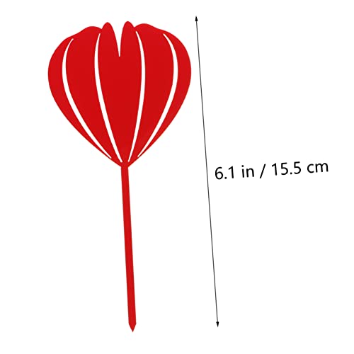 Amosfun 27 Pçs Inserções De Bolo Do Dia Namorados Decoração Rosa Alimentos Para Bebês Topos De Bolo