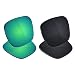 Galvanic Replacement Lenses for Oakley Sliver OO9262 Sunglasses - Jade + Black Polarized - Combo Pack