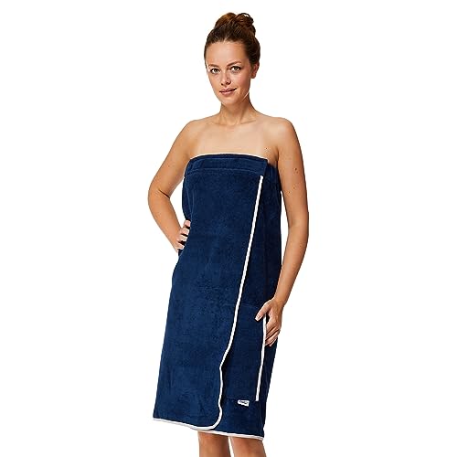 Sowel® Towel Wrap for Women Wrap Around Towel with Hook and Loop Fasteners, Sauna Kilt, Sarong, 100% Organic Cotton