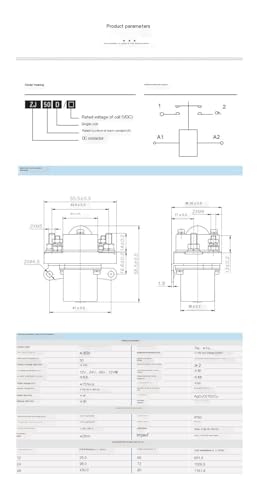 Contacteur électromagnétique ZJ50D-12V DC pour un levage stable - 6
