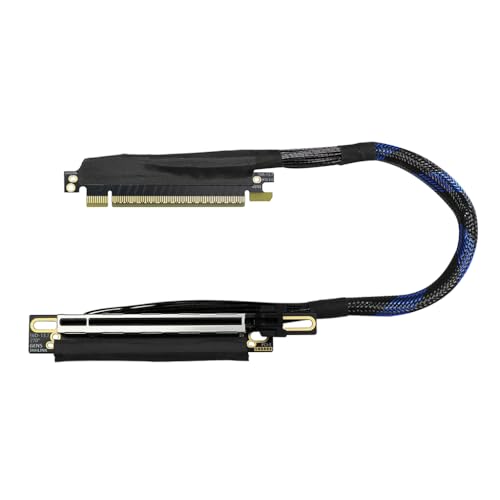 JMT PCIE 5.0 X16 �����P�[�u�� 64GBS ���� 270�x �⃁�b�L GEN5 �A�_�v�^�[ ���X���X �O���t�B�b�N�X�J�[�h GPU 16AD5Z�p (�E�o�� 50cm)