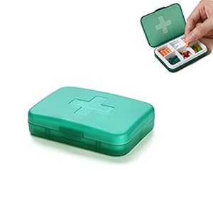 Pillendoos wekelijks, draagbare pillenorganizer, 6 compartimenten, dagelijkse pillendoosorganisator, 6 dagen, houdt medicijnen, gezondheidsproducten of kleine accessoires, organizer box gemakkelijk in een zak of tas