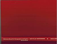 Reference Manual for Stenographers and Typists B001VGHEYM Book Cover