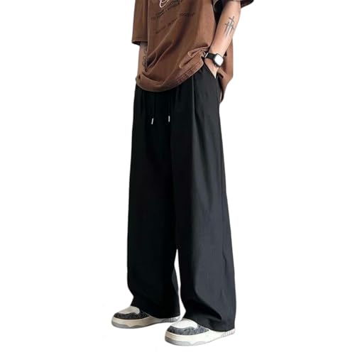 Men's Summer Thin Ice Silk Drape Korean Style Trendy Versatile Floor Length Casual Pants